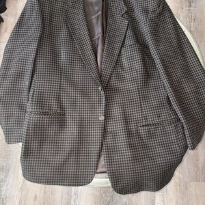 Men's Houndstooth Blazer - Black and Brown